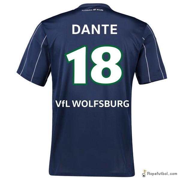 Camiseta VfL Wolfsburgo Replica Tercera Ropa Dante 2016/17 Azul